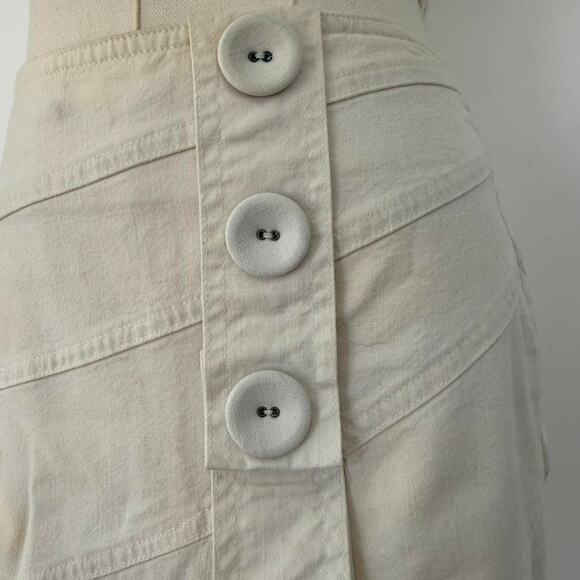 VINTAGE NANETTE LEPORE BUTTONED MIDI SKIRT - Picture 2 of 8